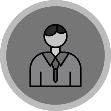 İş adamı. Ağ simgesi. resimleme