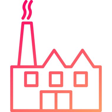 factory icon, vector illustration simple design