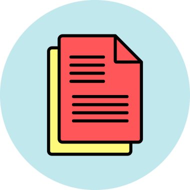 Belge. Web simgesi basit illüstrasyon