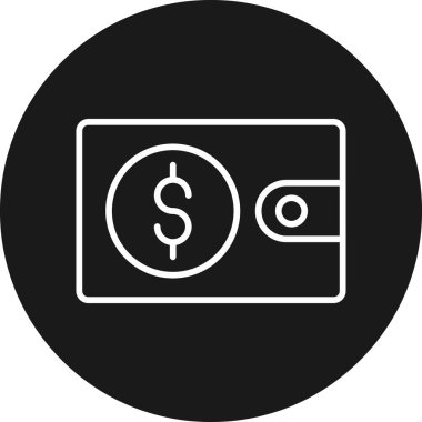 Dolar. Web simgesi basit illüstrasyon