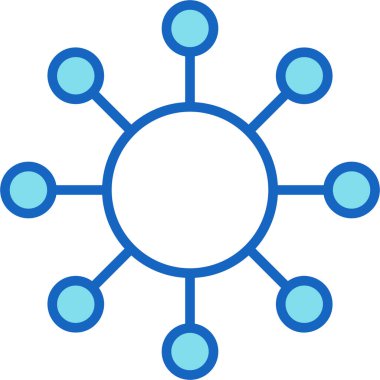 ağ simgesi çizimi. ağ simgesi. düz biçim.