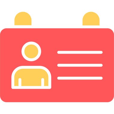 iş kartı simgesi vektör illüstrasyonu