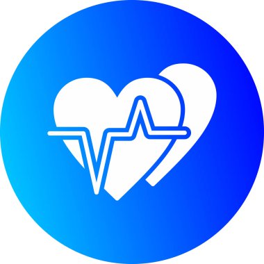 Kalp ikonu vektör illüstrasyonu