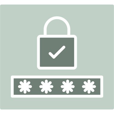 parola ikonu vektör illüstrasyonu