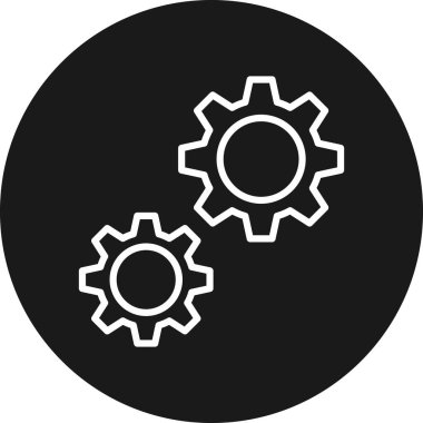 dişli vektör simgesi modern basit tasarım