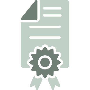 Sertifika. Web simgesi basit illüstrasyon