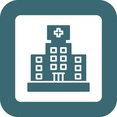 Hastane binası. Web simgesi