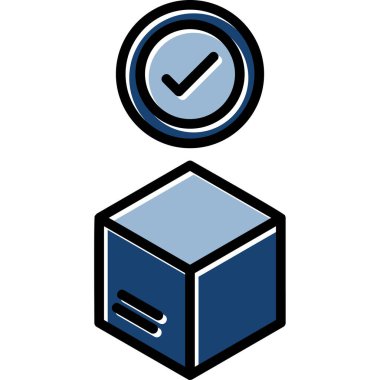 Kutu. Web simgesi basit illüstrasyon