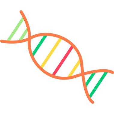 Beyaz arkaplanda DNA simgesi çizimi