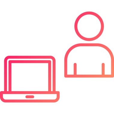 dizüstü bilgisayar simgesi, vektör illüstrasyonu