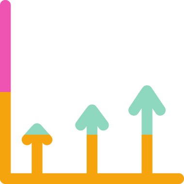 Düz biçimli ok büyütme iş simgesi