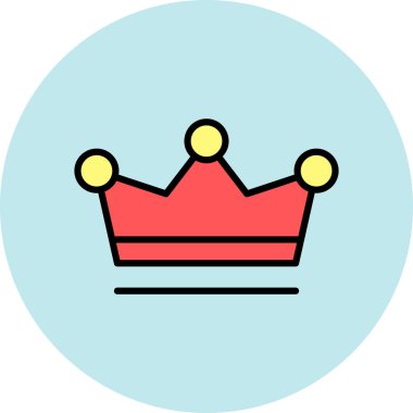 Taç. Web simgesi basit illüstrasyon