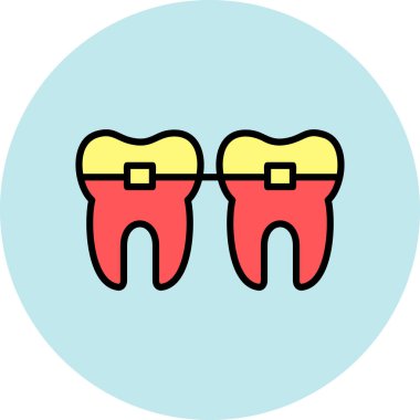 diş simgesi vektör illüstrasyonu