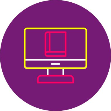 Dizüstü bilgisayar simgesi vektör çizimi