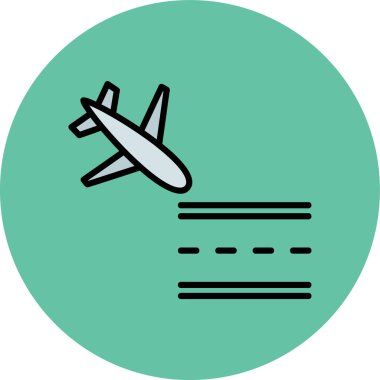 Uçak simgesinin vektör illüstrasyonu