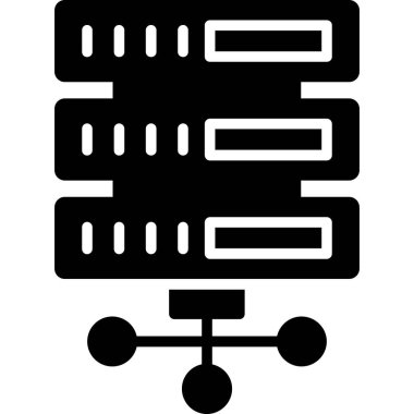 Sunucu simgesi, vektör illüstrasyonu