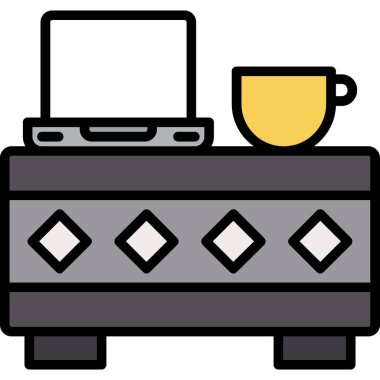 Mobilya. Web simgesi basit illüstrasyon