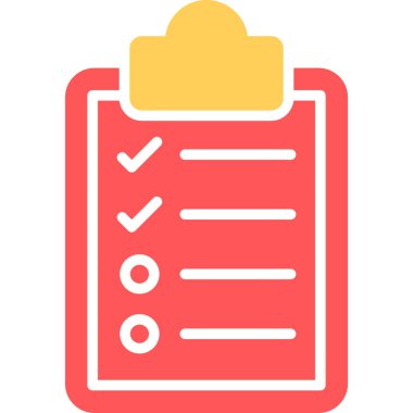 Kontrol listesi. Web simgesi basit illüstrasyon