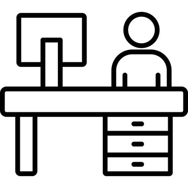 Masa başı simgesi vektör illüstrasyon tasarımı