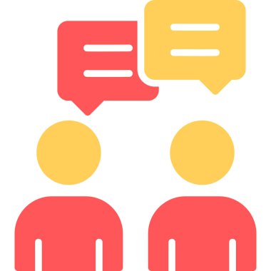 Konuş. Web simgesi basit illüstrasyon