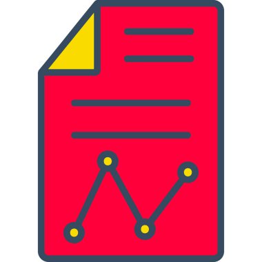 Belge. Web simgesi basit illüstrasyon