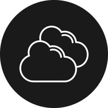 Bulut. Web simgesi basit illüstrasyon