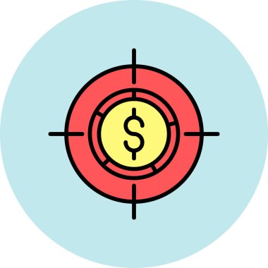 Dolar simgesi vektör illüstrasyonu