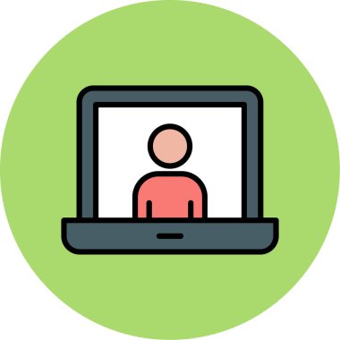 Bilgisayar. Web simgesi basit illüstrasyon