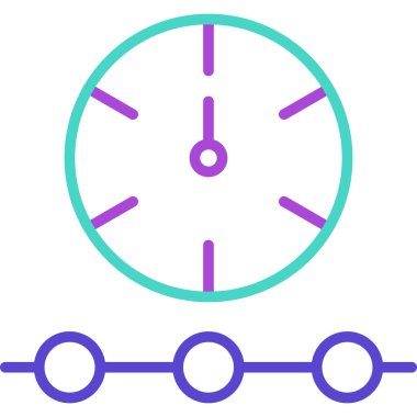 Saat. Web simgesi basit illüstrasyon