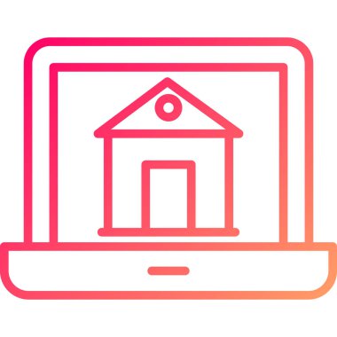 Ev modern simgesinin vektör illüstrasyonu