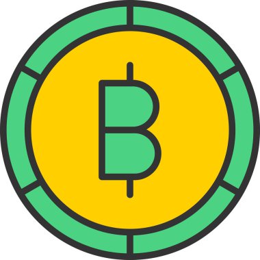 Bitcoin simgesi. vektör illüstrasyonu