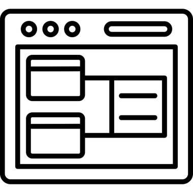Web tasarım ikonu vektör illüstrasyonu