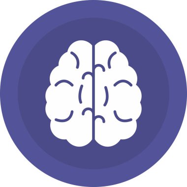 Beyin. Web simgesi basit illüstrasyon