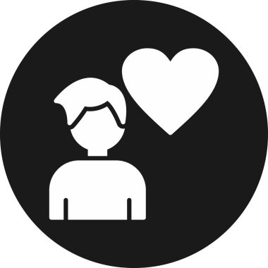 Kalpli kadın ve erkeğin vektör illüstrasyon simgesi.