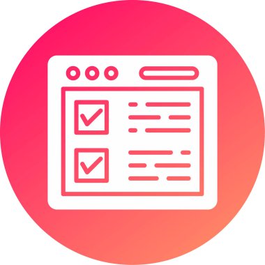 kontrol listesi, simge basit vektör illüstrasyonunu işaretleyin