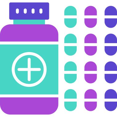 İlaç şişesi vektör simgesi