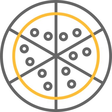 Pizza modern simgesinin vektör illüstrasyonu