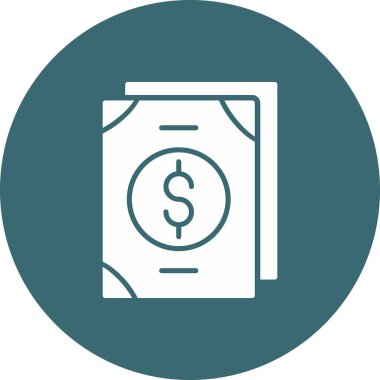 Dolar. Web simgesi basit illüstrasyon