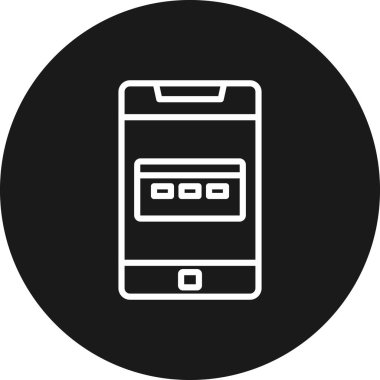 Cep telefonu simgesinin vektör illüstrasyonu