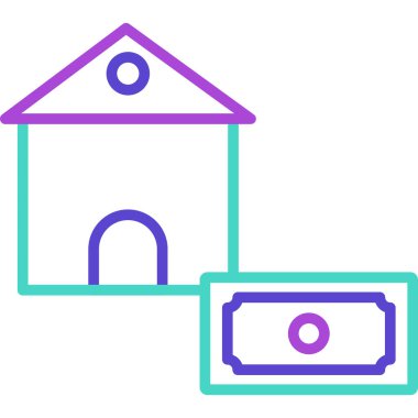 Bina. Web simgesi basit illüstrasyon