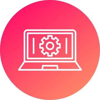 Bilgisayar ayarı simge vektör çizim