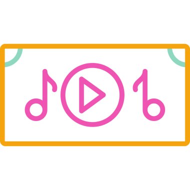 Müzik simgesi vektör illüstrasyonu