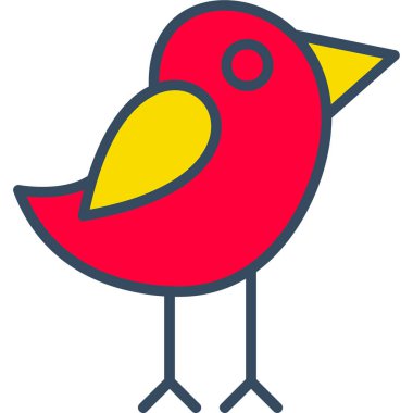 Çizgi film kuşunun vektör çizimi