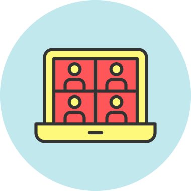 Bilgisayar. Web simgesi basit illüstrasyon