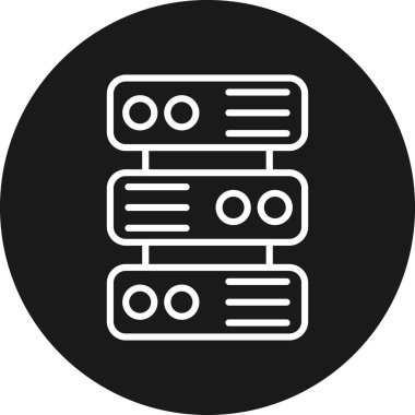 Veri Basit Vektör Simgesi İllüstrasyonu