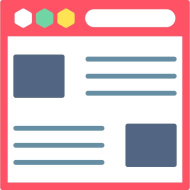 Düz biçimli web arayüzü tasarım simgesi