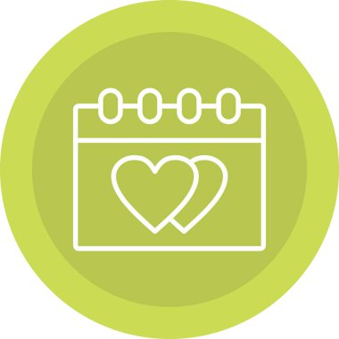 Takvim simgesi, vektör çizimi