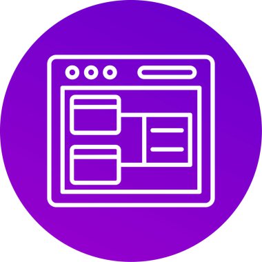 İnternet tarayıcısı. Web simgesi basit tasarım