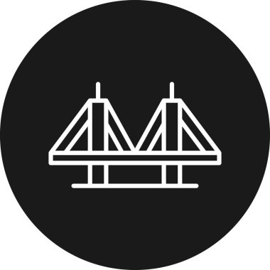 Köprü simgesinin vektör illüstrasyonu