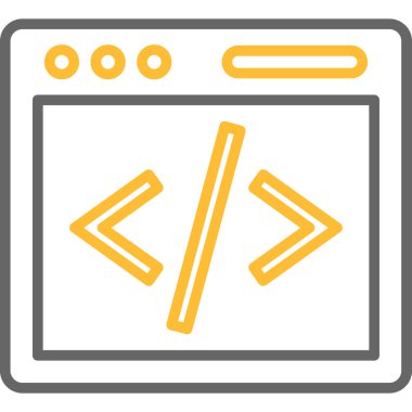 Simge vektör illüstrasyonu kodlanıyor